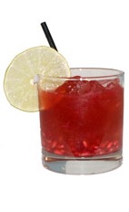 Maltese Spa - The Maltese Spa drink is made from VeeV Acai Spirit, whole pomegranate fruit and lime juice, and served in an old-fashioned glass.