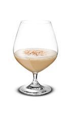 Spiced Nog - The Spiced Nog is a great variation of the classic eggnog. This is made from Baileys Irish Cream, Captain Morgans spiced rum, egg and nutmeg, and served in a chilled brandy snifter.