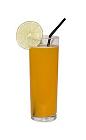 The Apricot Summer drink is made from VeeV Acai Spirit and apricot nectar, and served in a chilled collins glass.