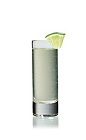 The Hot & Sour Shot is made from Stoli Hot jalapeno vodka and Rose's lime, and served in a chilled shot glass.