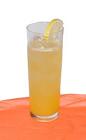 The Tropical Lemonade drink is made from rum, apricot brandy, lemon juice and pineapple juice, and served in a collins glass.